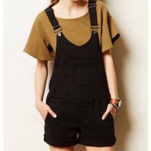 PAIGE Black Short Overalls, Size XS
